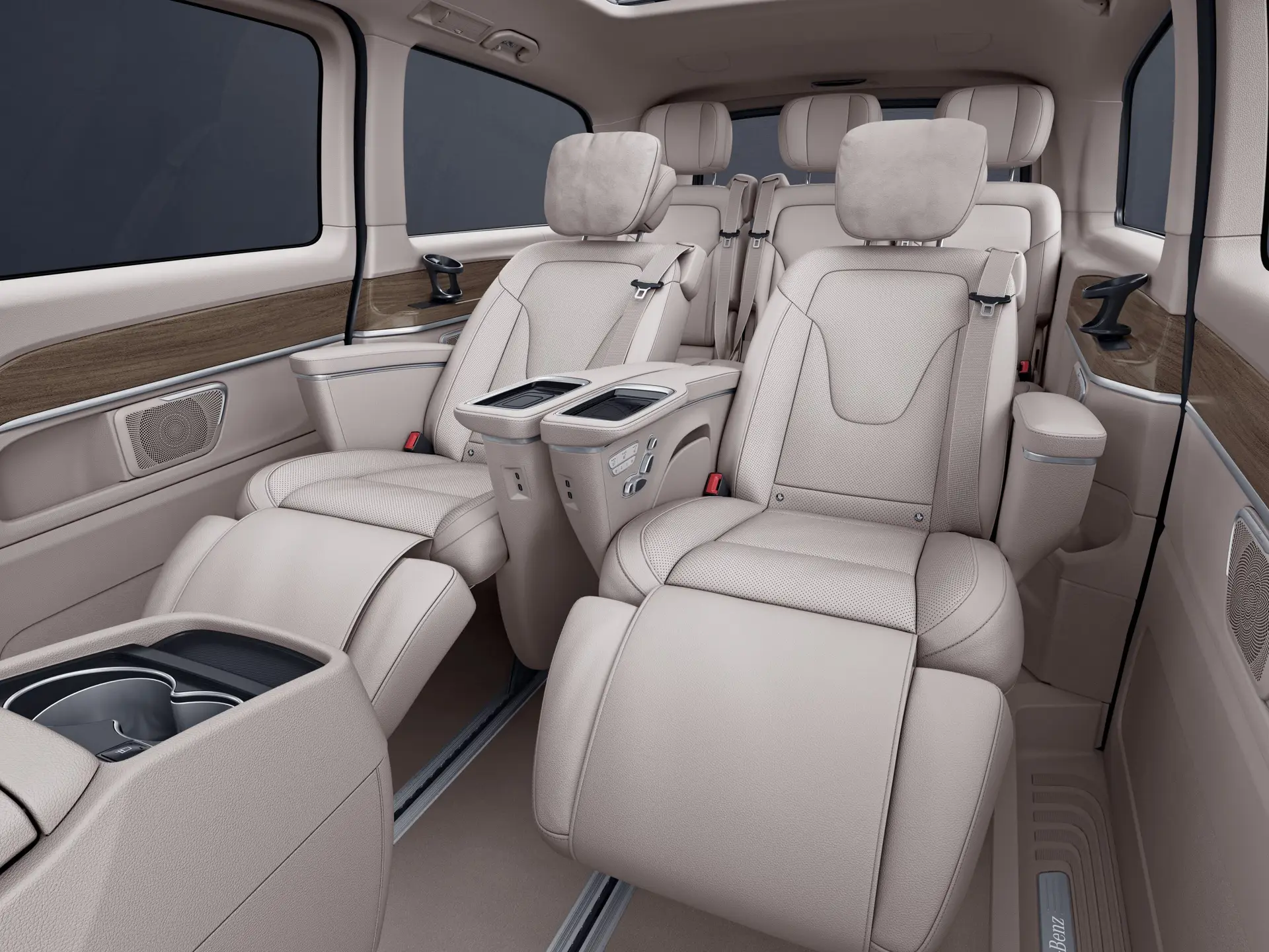 Intérieur voiture avec chauffeur à La Plagne Paradiski - Mercedes Classe V